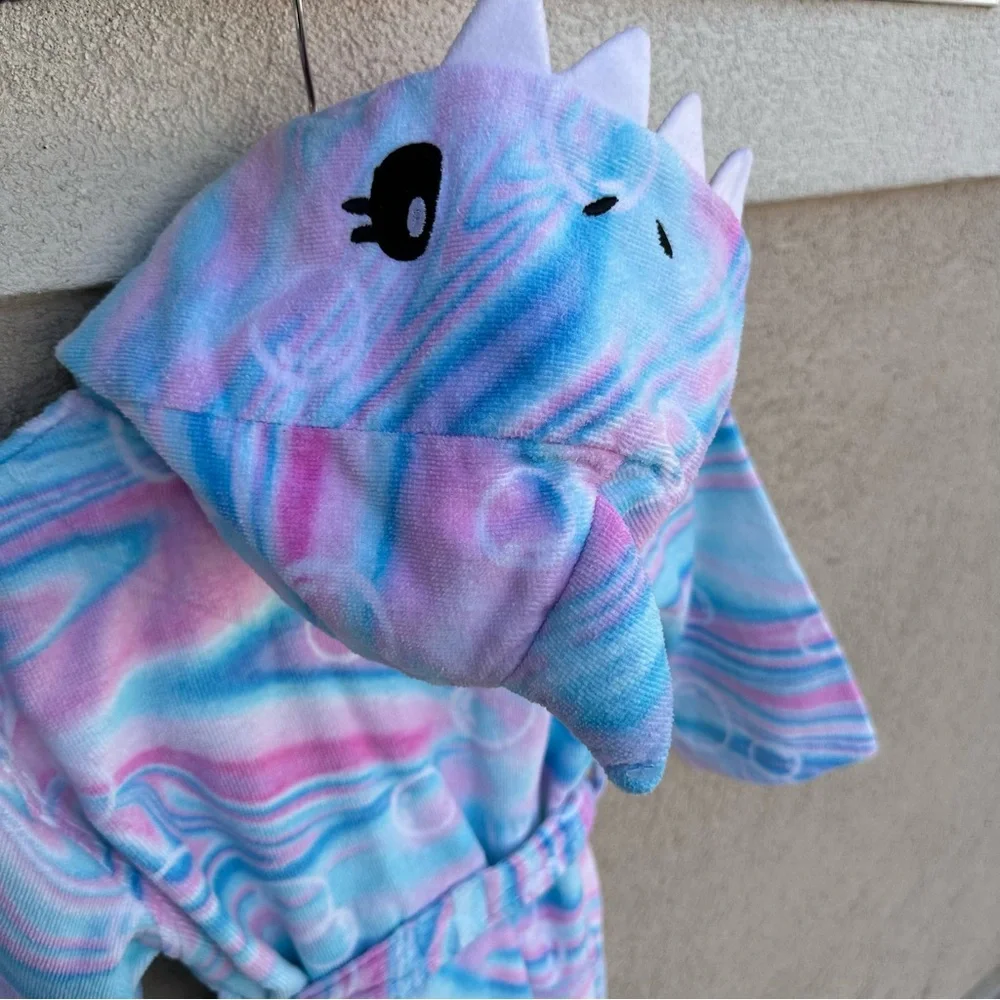 Kids Saint Eve Swim Colorful Beach Shark Hooded Cover Up Robe